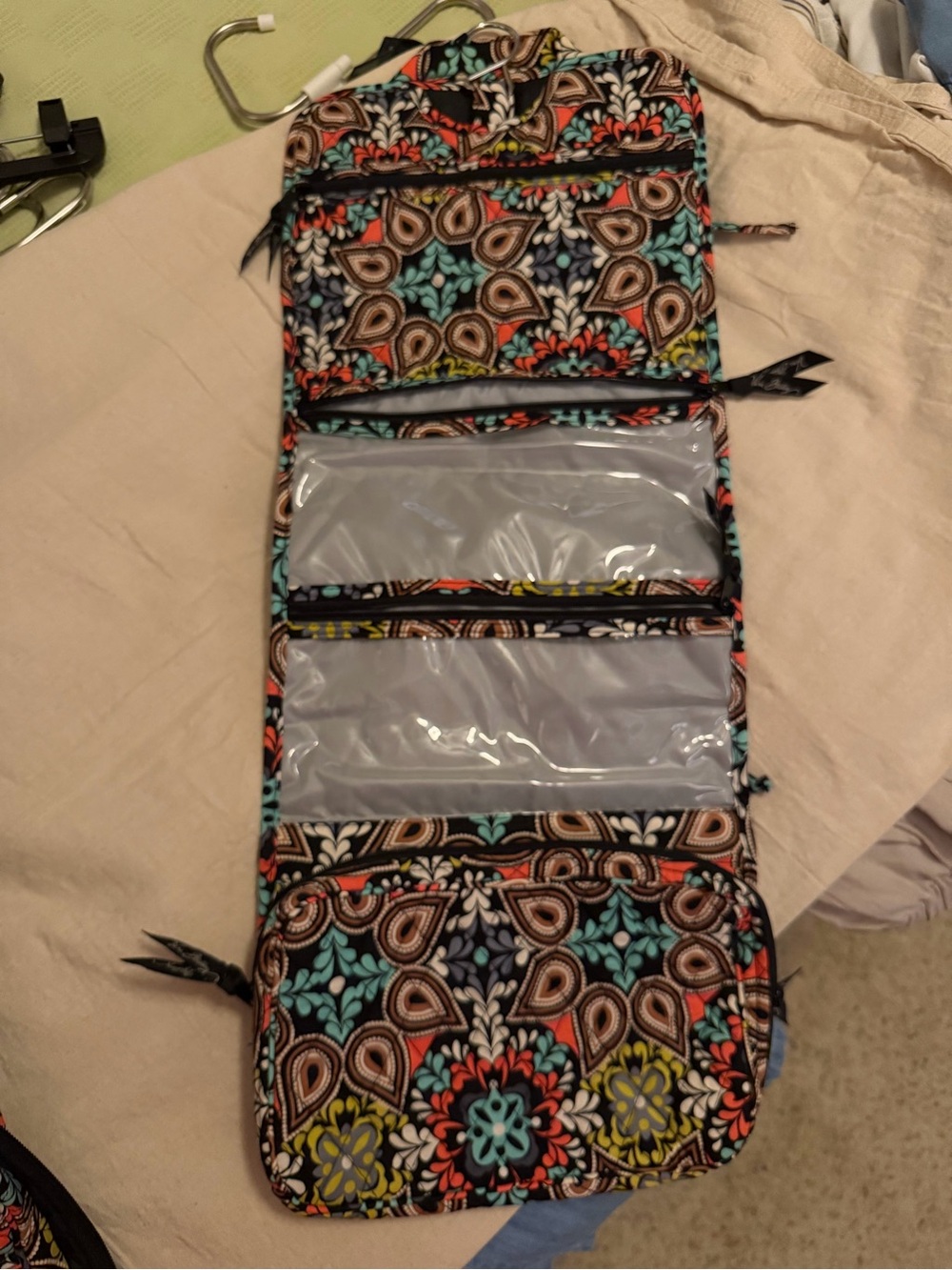 Vera Bradley Nomadic Floral 3 Pc Travel Set Duffel Weekender Hanging Organizer - Picture 10 of 10